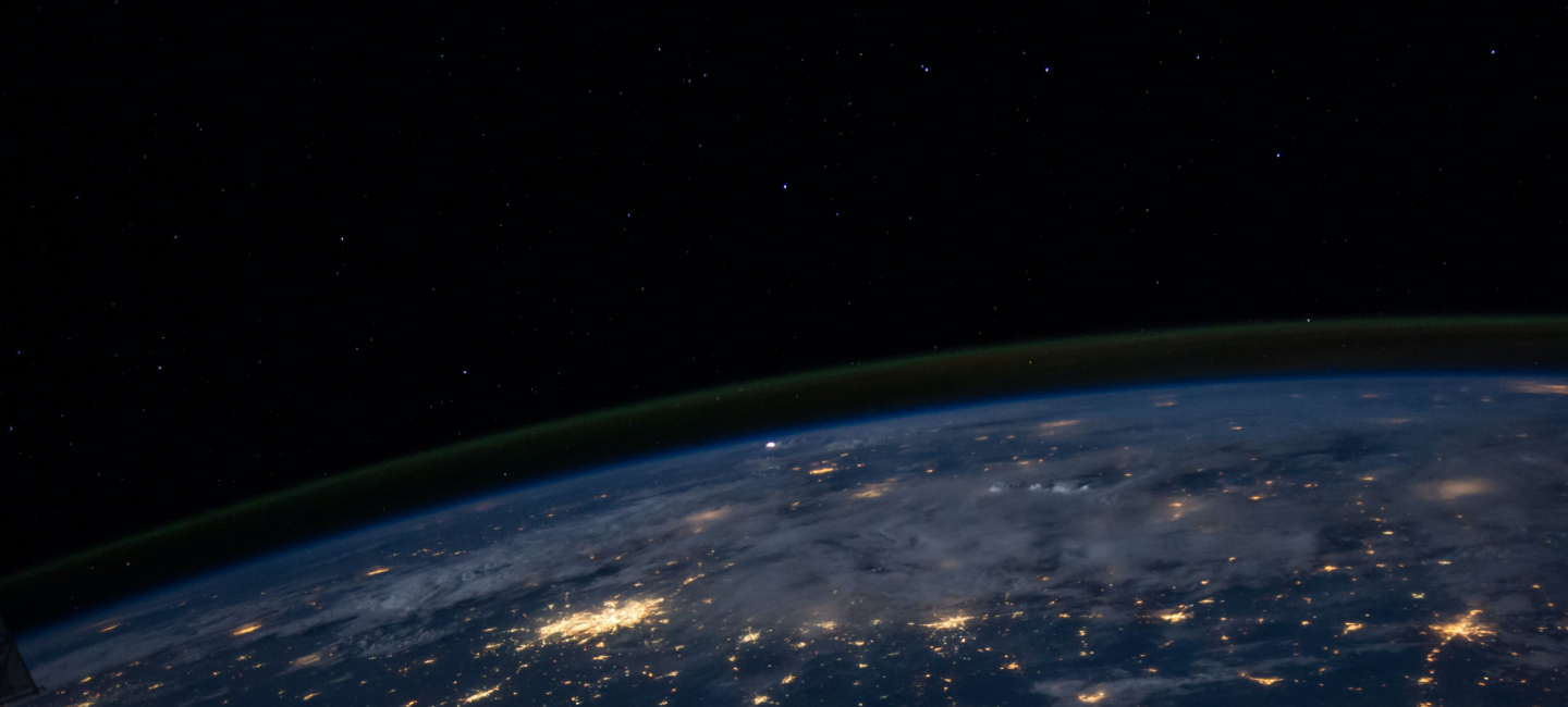earth from space with city lights