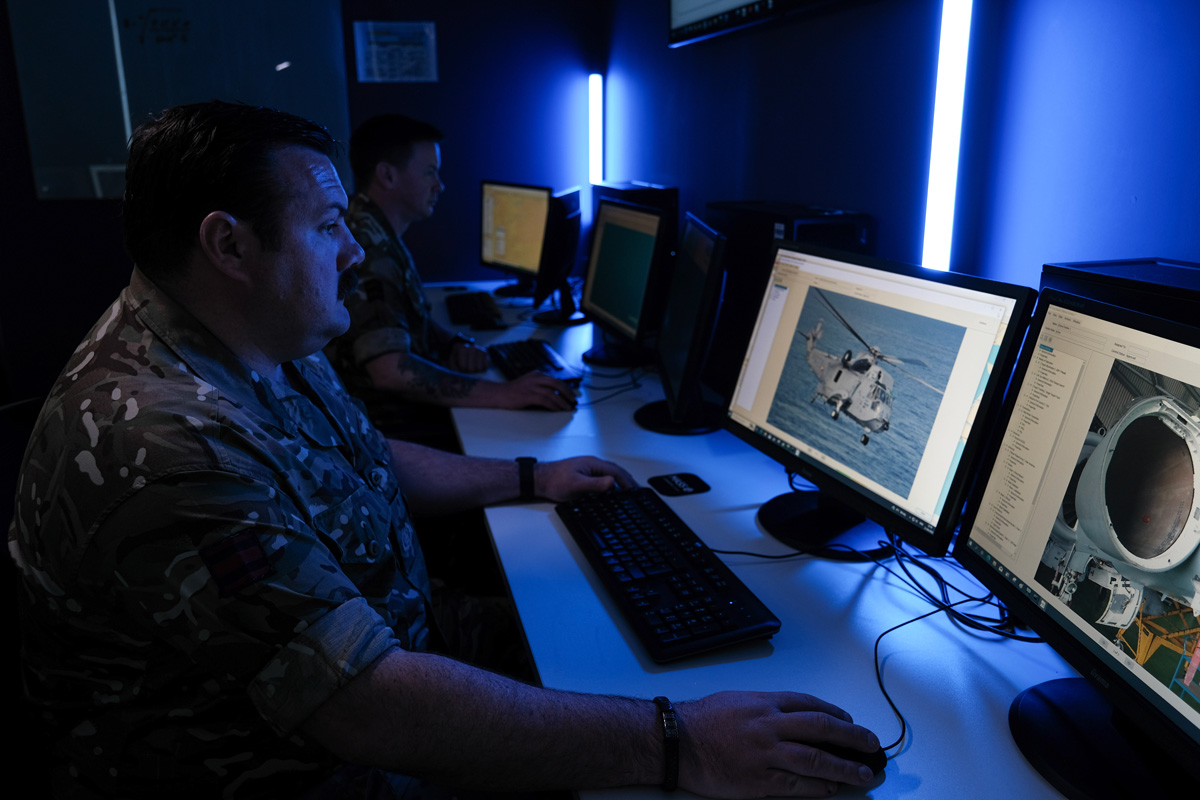 UK Military operational support training on computers